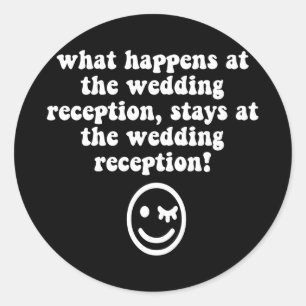 Sticker Rond Amusante réception de mariage
