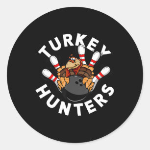 Sticker Rond Amusants Bowling pour enfants ou adultes chasseurs