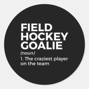Sticker Rond Amusants Hockey de terrain Définition Dames Femmes