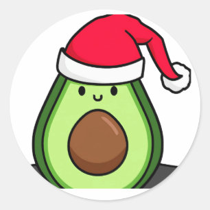 Sticker Rond Amusement de noël d'Avocado