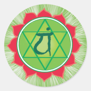 Sticker Rond Anahata Heart Chakra Classic Round Sticker, Matte