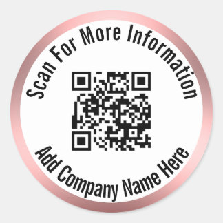 Sticker Rond Analyser le code QR pour plus d'informations Bordu