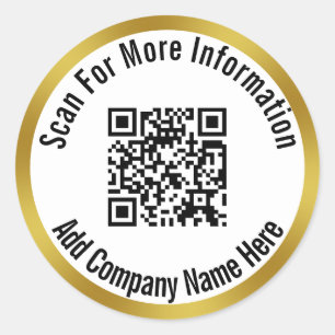 Sticker Rond Analyser le code QR pour plus d'informations et le