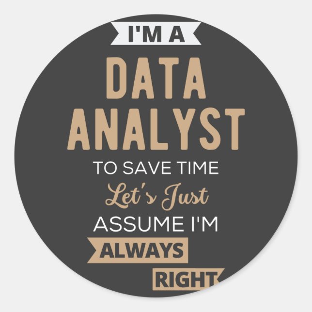 Sticker Rond Analyste de données (Devant)