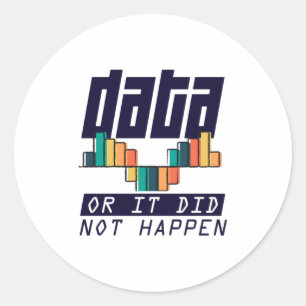Sticker Rond Analyste de données Scientifique Apprentissage en
