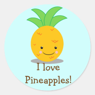 Sticker Rond Ananas