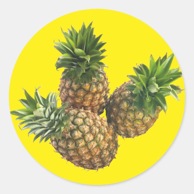 Sticker Rond Ananas (Devant)
