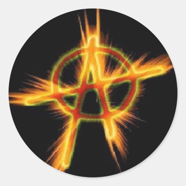 Sticker Rond Anarchie (Devant)