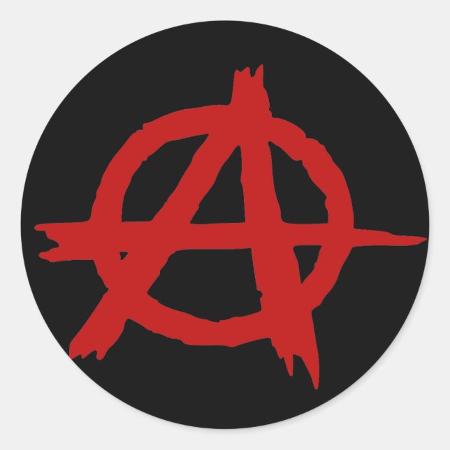 Sticker Rond Anarchie (Devant)