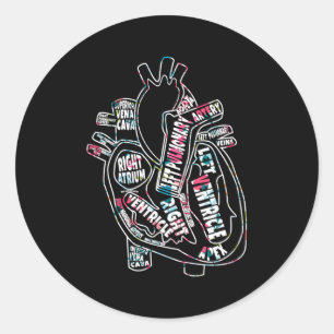 Sticker Rond Anatomique L'Infirmière Cardiaque P De L'Infirmièr