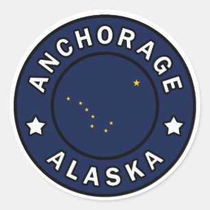 Sticker Rond Anchorage Alaska