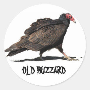 STICKER ROND ANCIEN BUZZARD