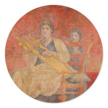 Ancien Pompéi Romain Voisin Fresco Musician Art
