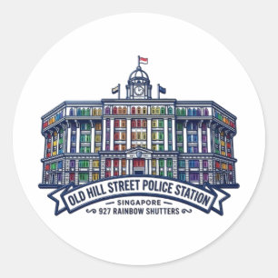 STICKER ROND ANCIENNE COMMISSARIAT DE HILL STREET