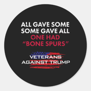 Sticker Rond Anciens Combattants Anti-Trump Bone Dodger Spurs P