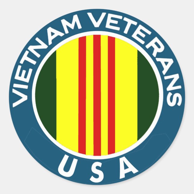 Sticker Rond Anciens combattants vietnamiens des États-Unis (Devant)
