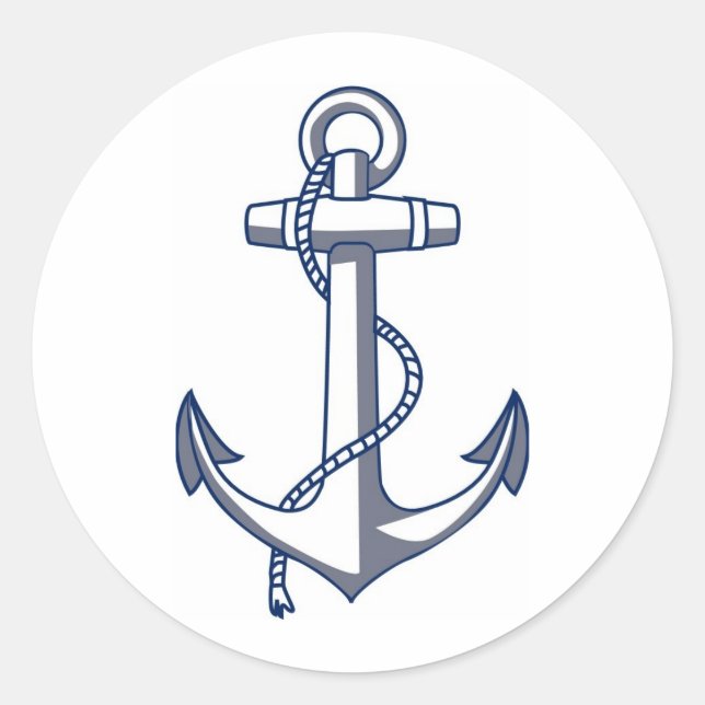 Sticker Rond Ancla del buque Ancla del barco (Devant)