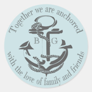 Sticker Rond Ancré avec amour