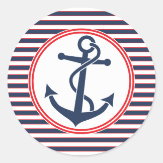 Sticker Rond Ancre avec bandes