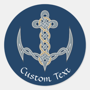 Sticker Rond Ancre celtique 1