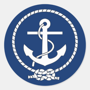 Sticker Rond Ancre de la marine