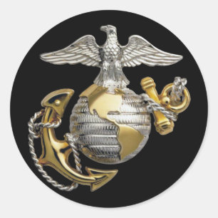 Sticker Rond Ancre Eagle Globe