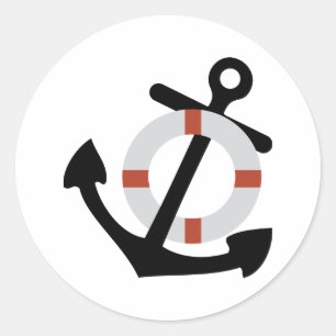 Sticker Rond ancre et sauveteur