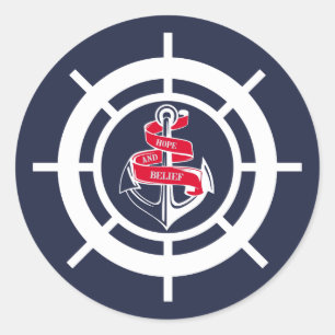Sticker Rond Ancre et volant