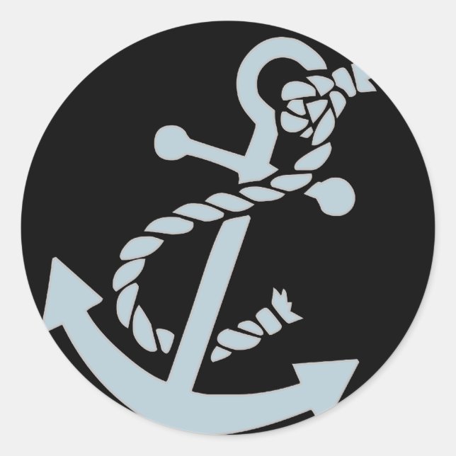 Sticker Rond Ancre nautique (Devant)