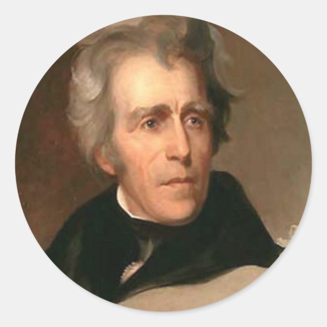 Sticker Rond Andrew Jackson (Devant)