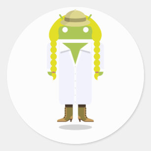 Sticker Rond Android personnalisé