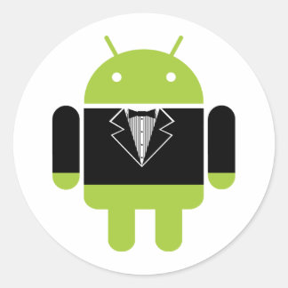 Sticker Rond Android Tux