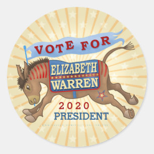 Sticker Rond Âne 2020 de président Démocrate de terriers