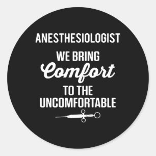 Sticker Rond Anesthésie Anesthésiologiste Infirmière Anesthésio