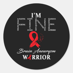 Sticker Rond Aneurysme guerrier Je vais bien