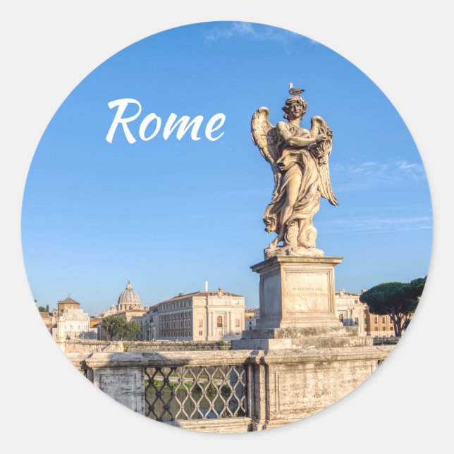 Sticker Rond Ange avec la Couronne d'épines - Sant'Angelo, Rome (Devant)