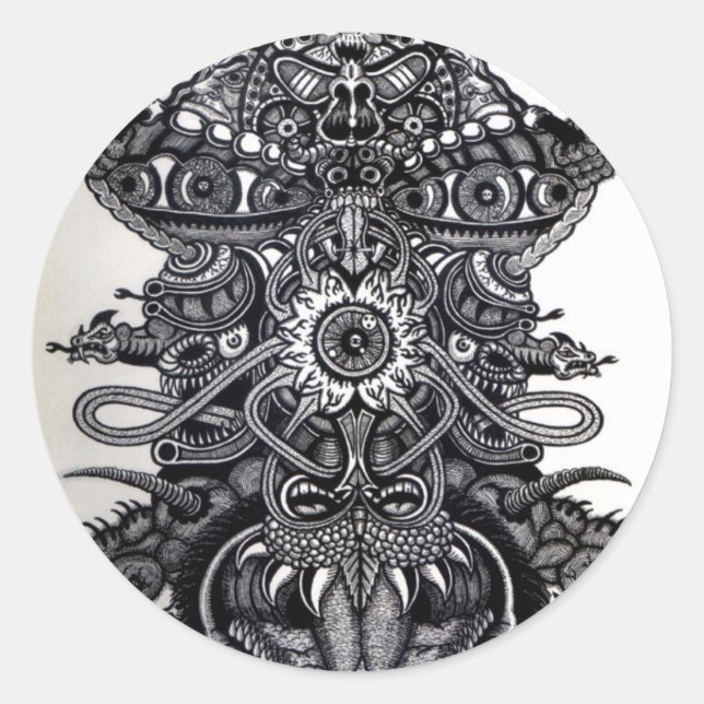 Sticker Rond Ange de la mort (Devant)