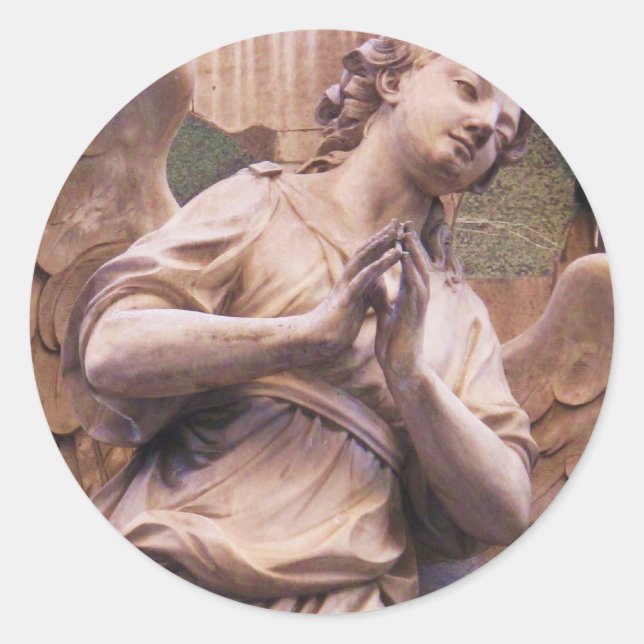 Sticker Rond Ange de la Renaissance pacifique (Devant)