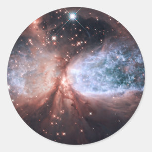 Sticker Rond Ange de neige Hubble