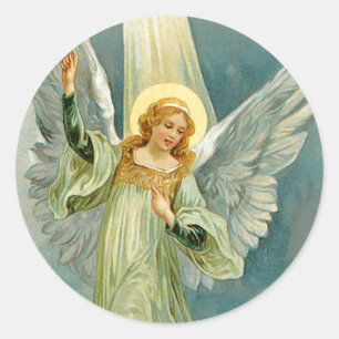 Sticker Rond Ange de Noël