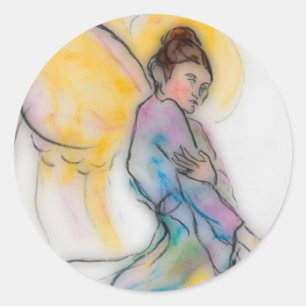 Sticker Rond ange doux