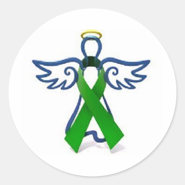Sticker Rond Ange du donneur de rein (Devant)
