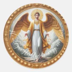 Sticker Rond Ange gardien