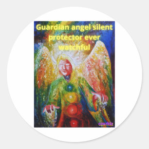Sticker Rond Ange gardien