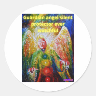 Sticker Rond Ange gardien