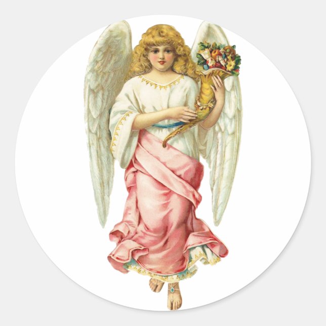 Sticker Rond Ange gardien (Devant)