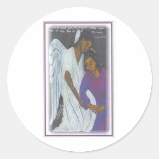 Sticker Rond Ange gardien