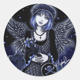 Sticker Rond Ange gardien d'autocollants de "Tabitha"
