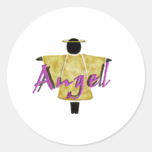 Sticker Rond Ange Guardian
