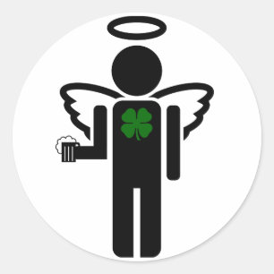 Sticker Rond ange irlandais.